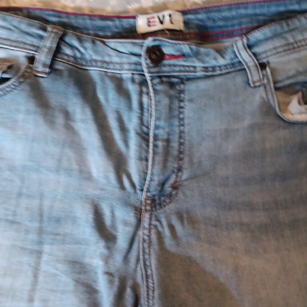 EV1 Light Blue Denim Jean Shorts